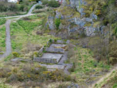 
Quarry floor bunkers, Little Orme Quarry, Llandudno, April 2013